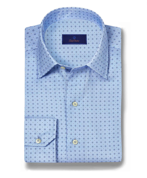 CBSM10203454 | Sky Neat Diamond Print Sport Shirt