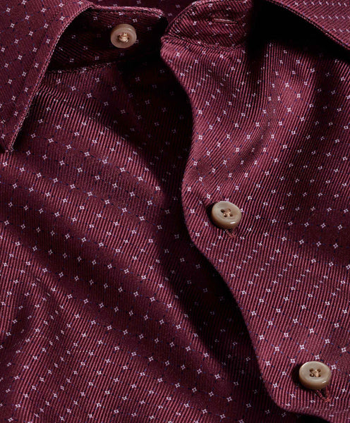 CBSM11016615 | Merlot Micro Print Sport Shirt