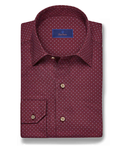 CBSM11016615 | Merlot Micro Print Sport Shirt
