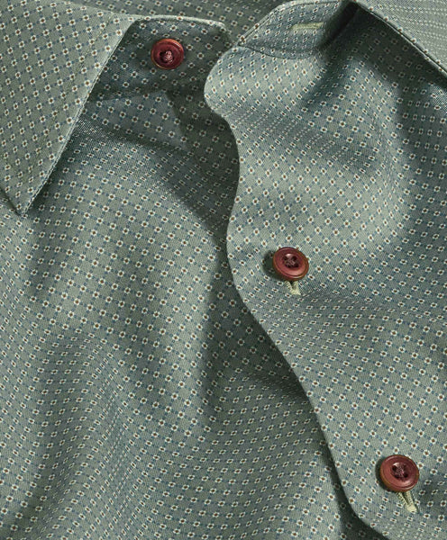 CBSM11017335 | Sage Micro Geometric Print Sport Shirt
