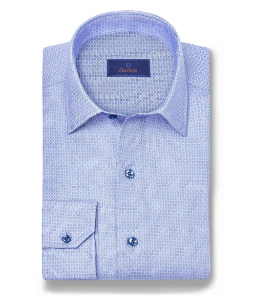 CBSM11018485 | Blue & Purple Micro Print Sport Shirt