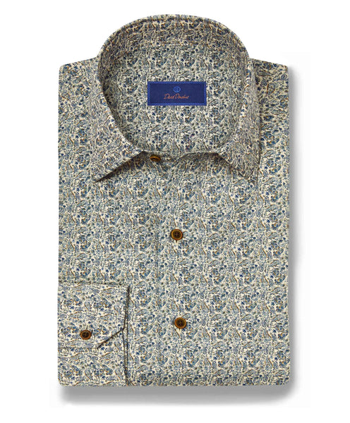 CBSM11501337 | Sage & Blue Paisley Print Sport Shirt