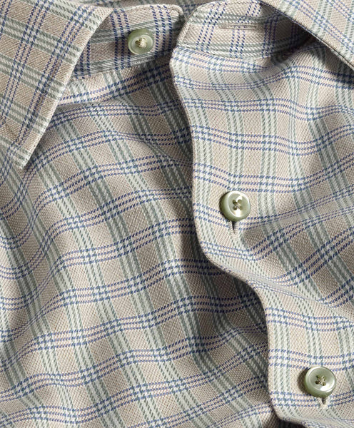 CBSM11825344 | Sage Check Cashmere Blend Sport Shirt