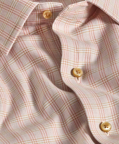CBSM11825678 | Pink Check Cashmere Blend Sport Shirt