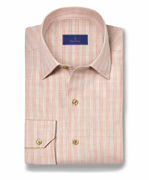 CBSM11825678 | Pink Check Cashmere Blend Sport Shirt