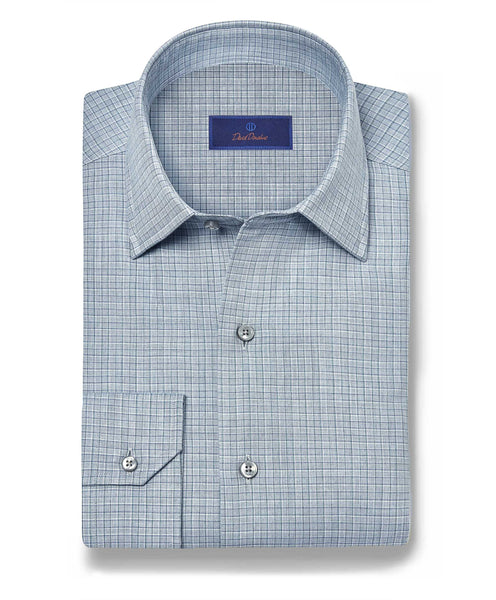 CBSM11826400 | Sky Check Cashmere Blend Sport Shirt