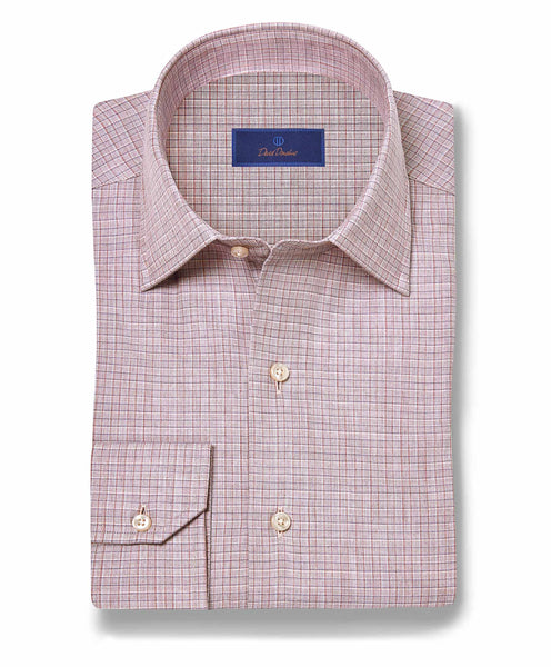 CBSM11826678 | Pink Check Cashmere Blend Sport Shirt