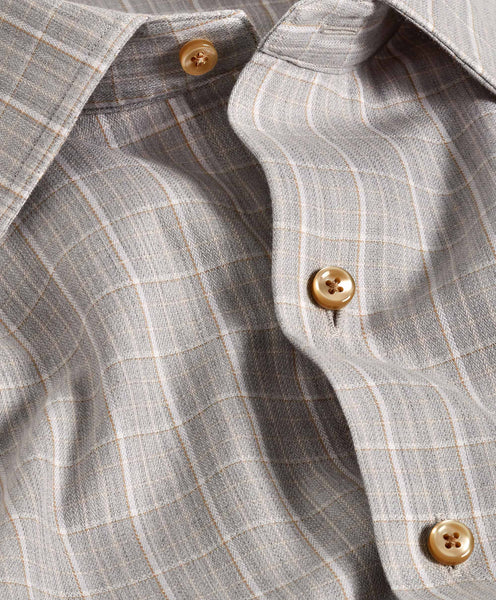 CBSM11827025 | Pearl Check Cashmere Blend Sport Shirt