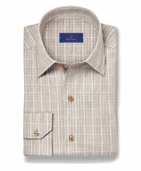 CBSM11827025 | Pearl Check Cashmere Blend Sport Shirt