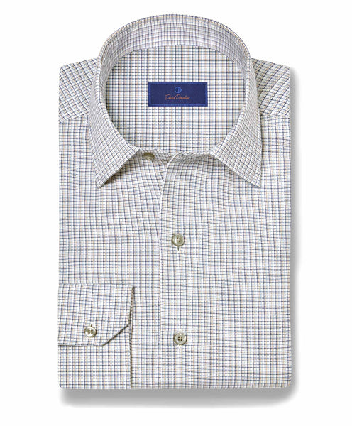 CBSM11828449 | Blue Check Cashmere Blend Sport Shirt