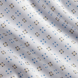 CBSM12215121 | White & Sand Neat Print Sport Shirt