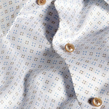 CBSM12215121 | White & Sand Neat Print Sport Shirt