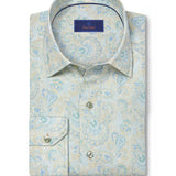 CBSM12500298 | Dune & Multi Paisley Linen Blend Sport Shirt