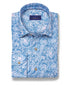 CBSM12500496 | Navy & Pink Paisley Linen Blend Sport Shirt