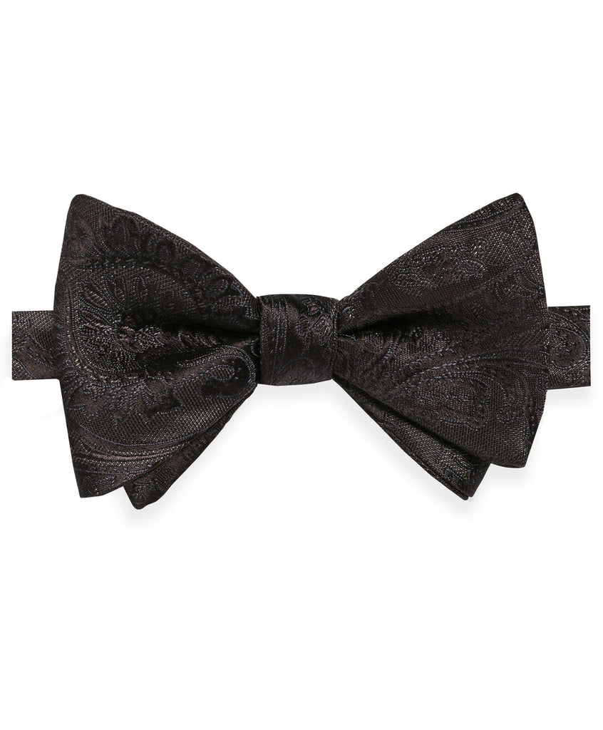 CH07587002 Black Paisley SelfTie Bow Tie & Cummerbund Set David