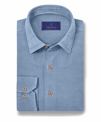CHBD09101476 | Denim Fine Wale Corduroy Shirt - David Donahue