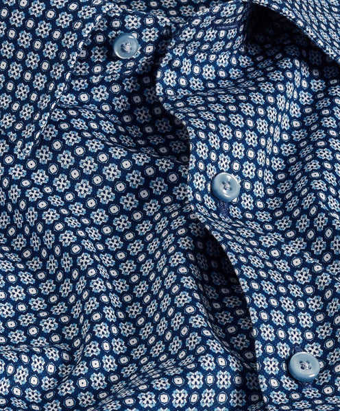 CHBD11603412 | Navy Geometric Print Sport Shirt