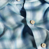 CHBD12824448 | Blue & Green Twill Check Sport Shirt