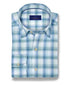 CHBD12824448 | Blue & Green Twill Check Sport Shirt