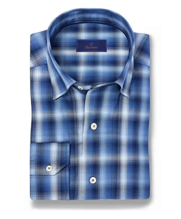 CHBD12824474 | Navy Twill Check Sport Shirt