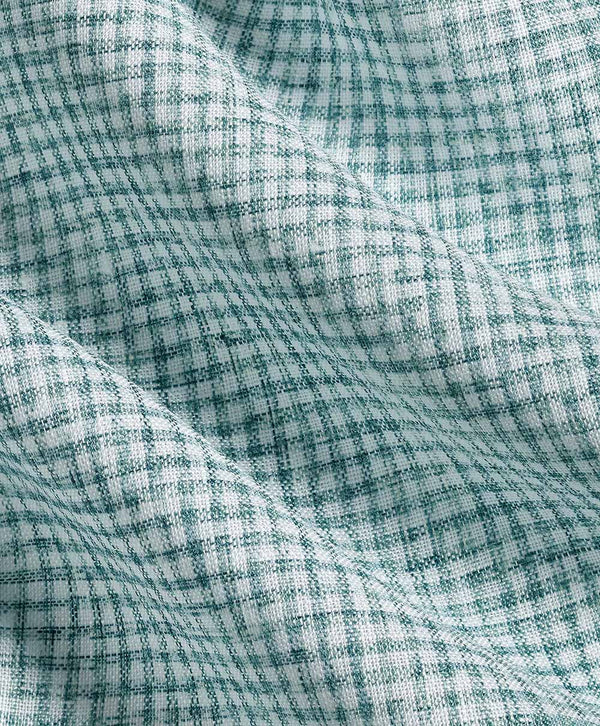 CHBD12825132 | Green Linen Check Sport Shirt