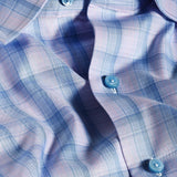 CHBD12829467 | Blue & Pink Twill Check Sport Shirt