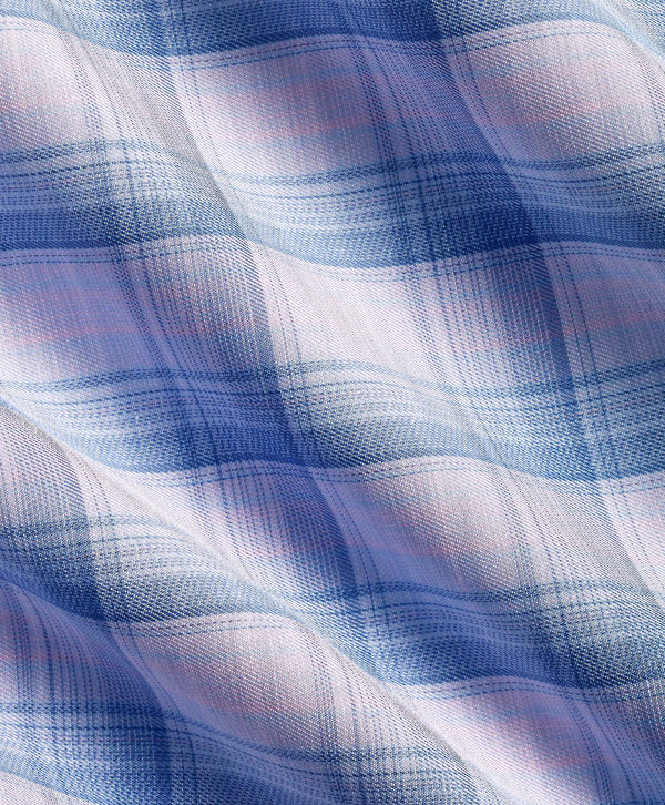 CHBD12829467 | Blue & Pink Twill Check Sport Shirt