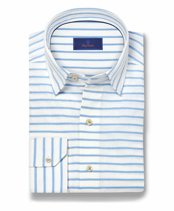 CHBD12954135 | Blue Barre Stripe Sport Shirt