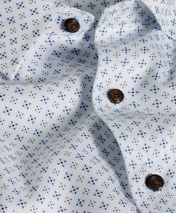 CHBD13210102 | White & Chocolate Neat Sport Shirt