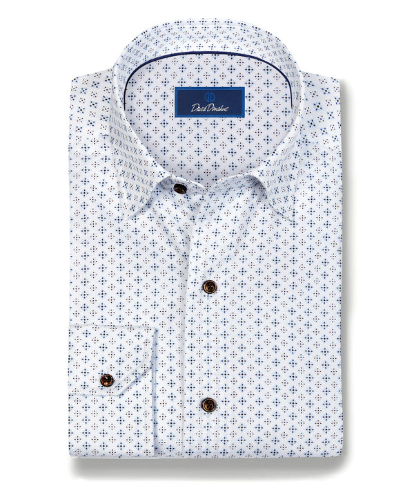 CHBD13210102 | White & Chocolate Neat Sport Shirt