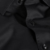 CMSK12150002 | Black Solid Knit Sport Shirt