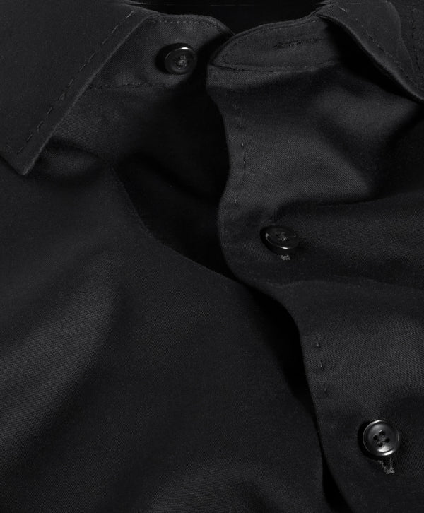CMSK12150002 | Black Solid Knit Sport Shirt