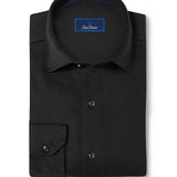 CMSK12150002 | Black Solid Knit Sport Shirt