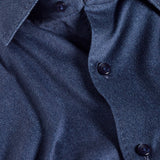 CMSK13105412 | Navy Solid Texture Knit Sport Shirt