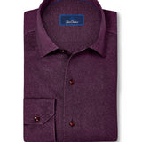CMSK13105606 | Cabernet Solid Texture Knit Sport Shirt