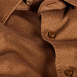 CMSK13105807 | Rust Solid Texture Knit Sport Shirt