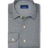 CMSK13829016 | Charcoal & White Check Knit Sport Shirt