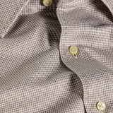 CMSK13829297 | Chocolate & White Check Knit Sport Shirt