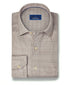 CMSK13829297 | Chocolate & White Check Knit Sport Shirt