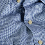 CMSK13829407 | Navy & White Check Knit Sport Shirt