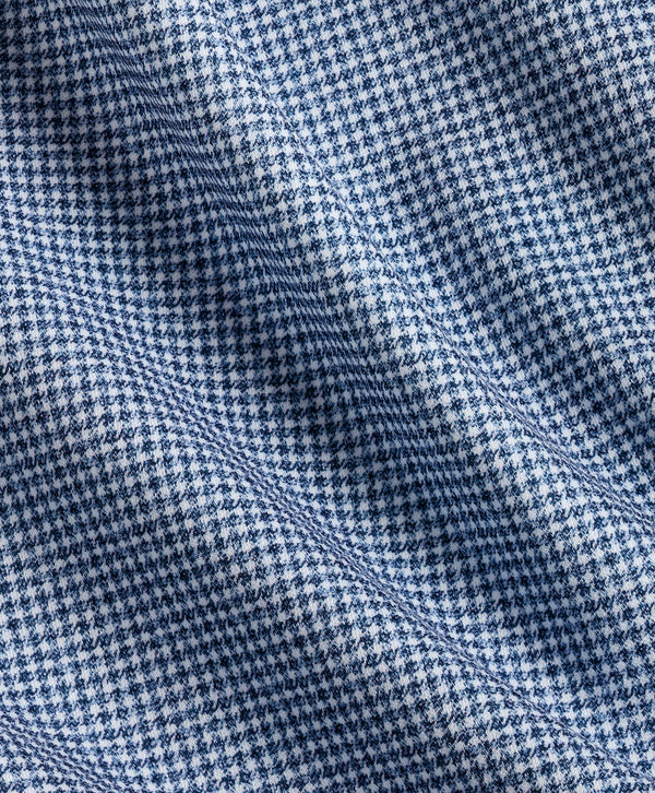 CMSK13829407 | Navy & White Check Knit Sport Shirt