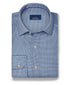 CMSK13829407 | Navy & White Check Knit Sport Shirt