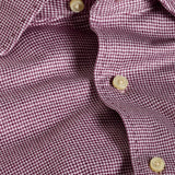 CMSK13829613 | Merlot & White Check Knit Sport Shirt