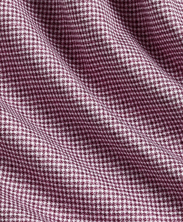CMSK13829613 | Merlot & White Check Knit Sport Shirt