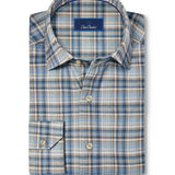 CMSK13830296 | Dune & Blue Plaid Knit Sport Shirt