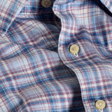 CMSK13830621 | Merlot & Blue Plaid Knit Sport Shirt