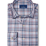CMSK13830621 | Merlot & Blue Plaid Knit Sport Shirt