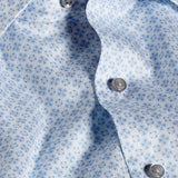 CMSW12213136 | White & Sky Neat Print Sport Shirt