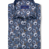 CMSW12402419 | Navy Floral Print Sport Shirt
