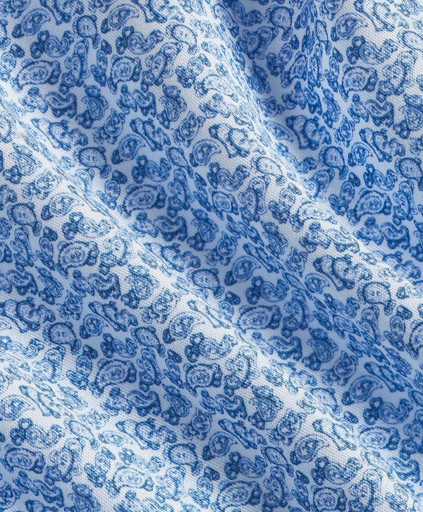 CMSW12503135 | Blue Micro Paisley Sport Shirt